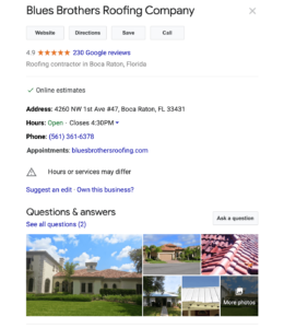 Google Business Profile screenshot