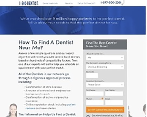 Screenshot of 1-800-Dentist