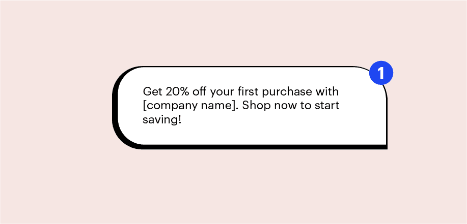 text discount offer example