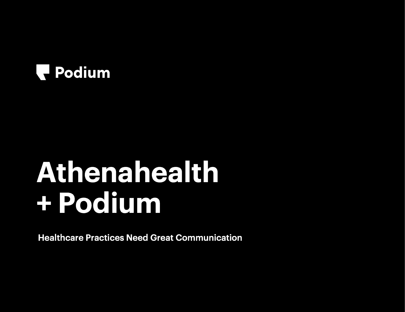 Athenahealth + Podium