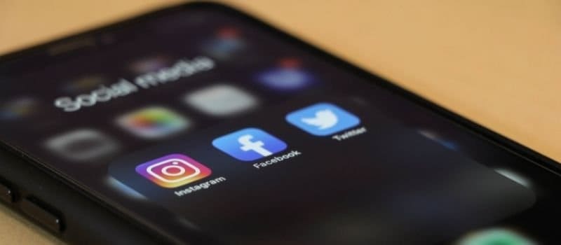 Social Media apps on a phone screen