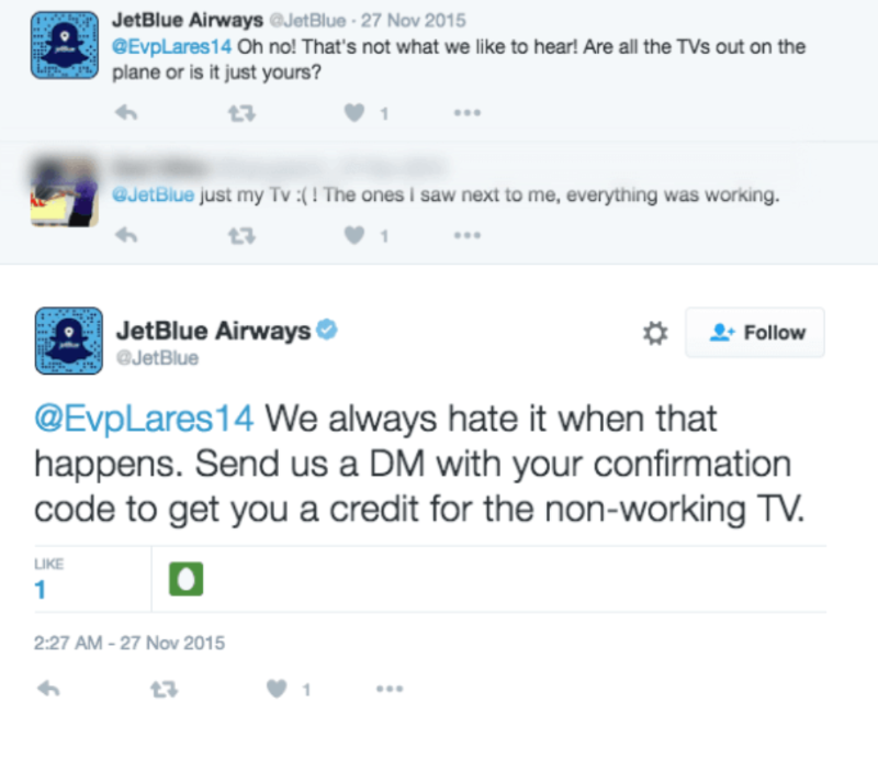 Responding to a bad review- jet blue