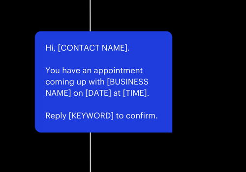 Text appointment reminder template