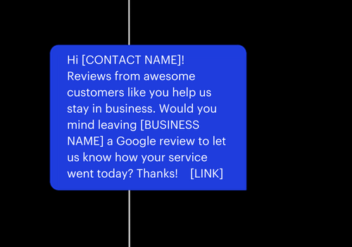 review invite text template