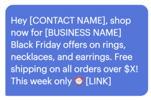 black friday offer text