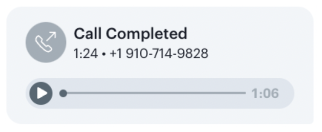 Call recordings beta