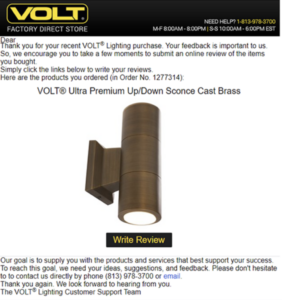 volt example of How to Write an Effective Review Request Email