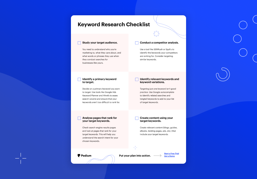 Keyword Research Checklist