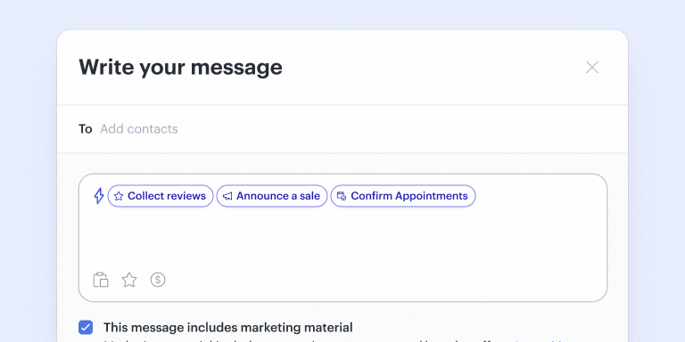 Bulk message feature