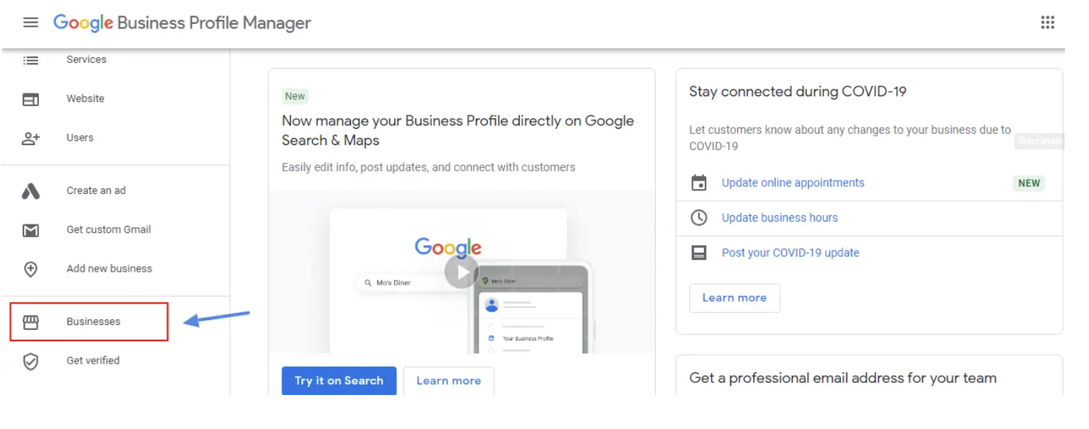 google business profile add multiple businesses