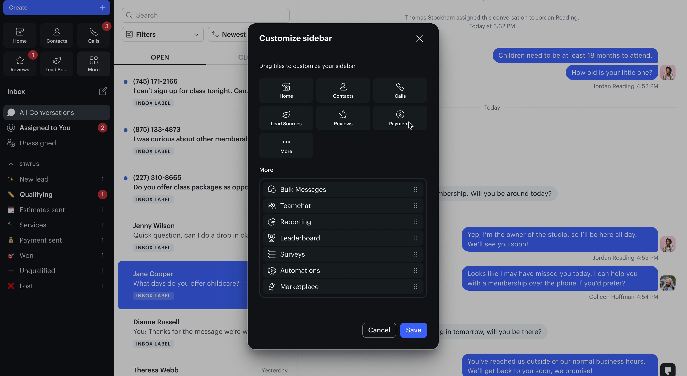 gif of new navigation customization